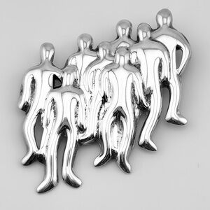 Vintage Mid Century Modernist Brooch Tx-72 925